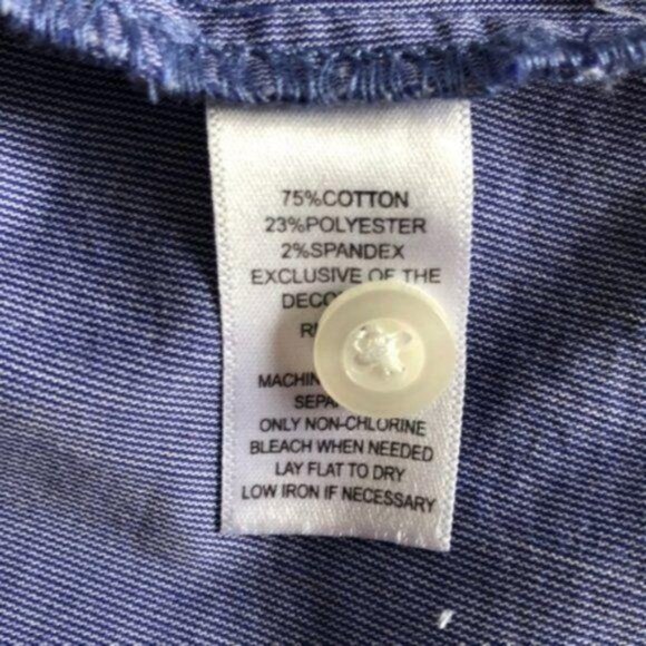 Marc New York Andrew Marc Blue Button-Down Shirt W/ Mesh Shoulder Detail Medium - Picture 8 of 8